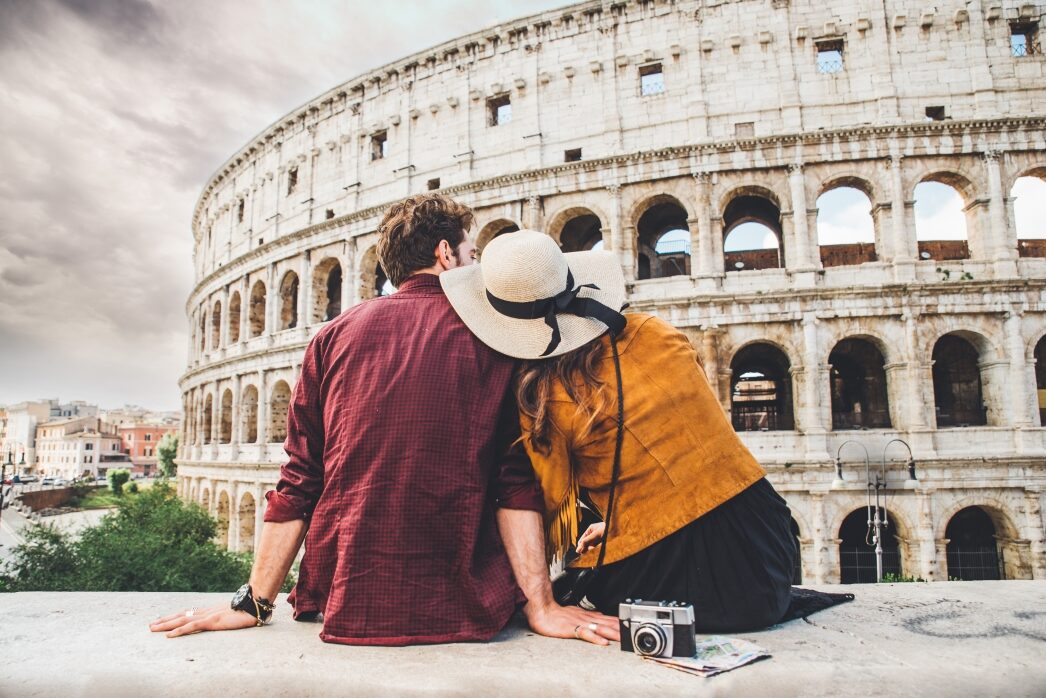 Couple at the Colosseum, Rome