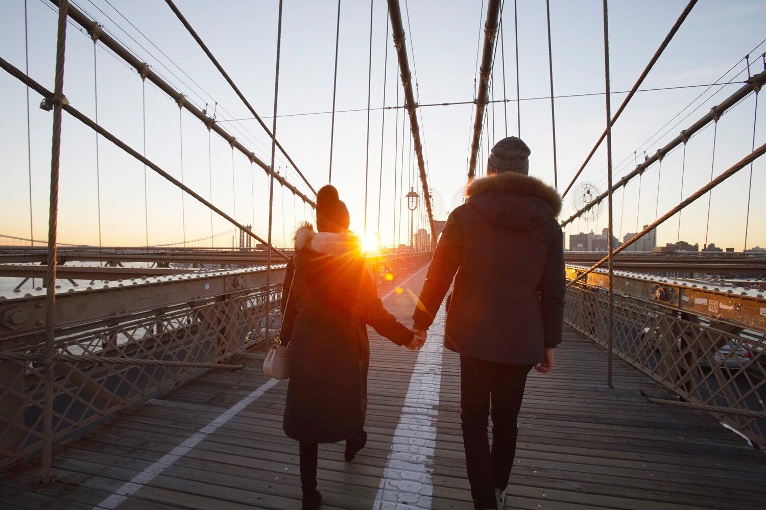 New York Walk Sunset