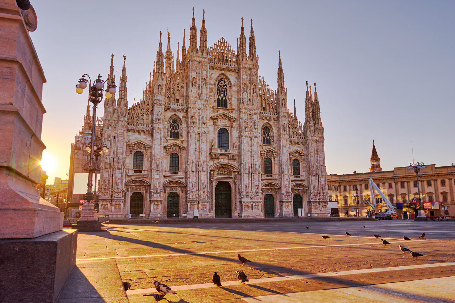 The Duomo di Milano (Milan Cathedral) with the Piazza del Duomo