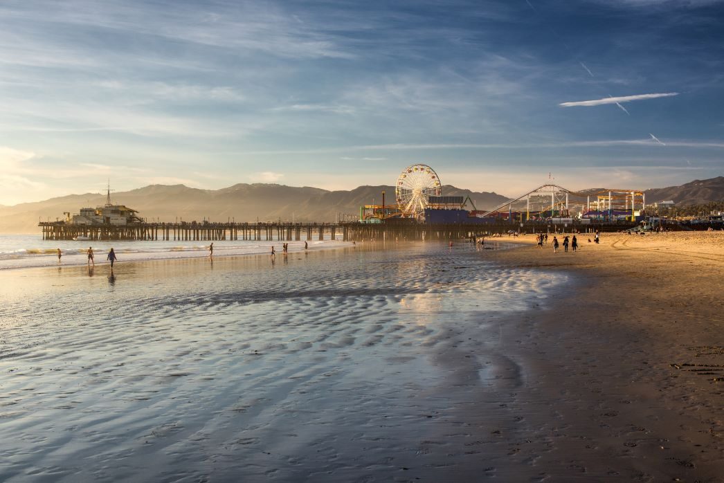 Santa Monica Pier at sunset